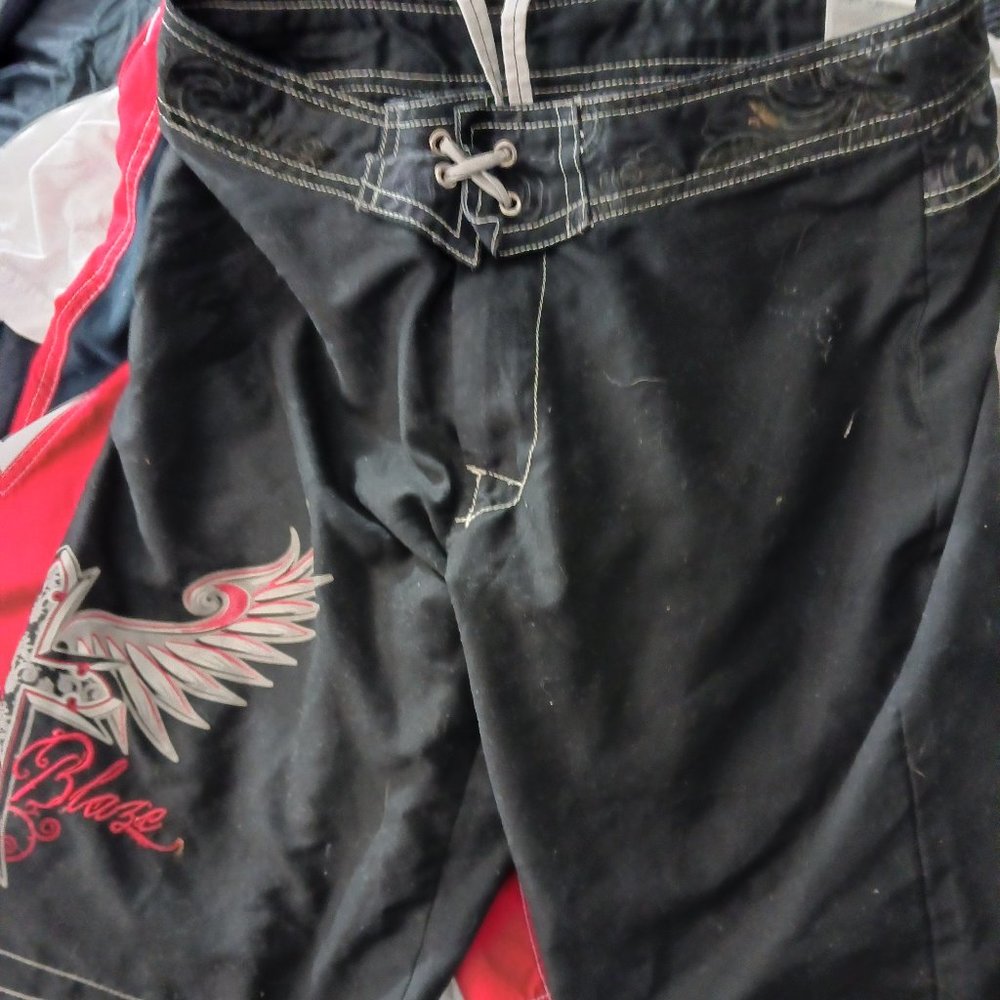 Johnny blaze denim short summer pool Men boy balck retro vintage brand new